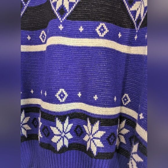 Vintage Steffner Virgin wool sweater, Christmas sweater, Snowflake ski sweater, - Picture 6 of 8
